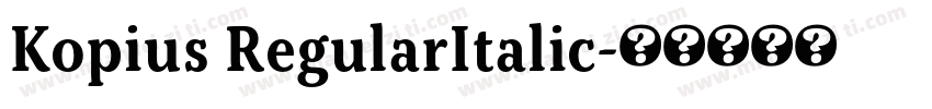 Kopius RegularItalic字体转换